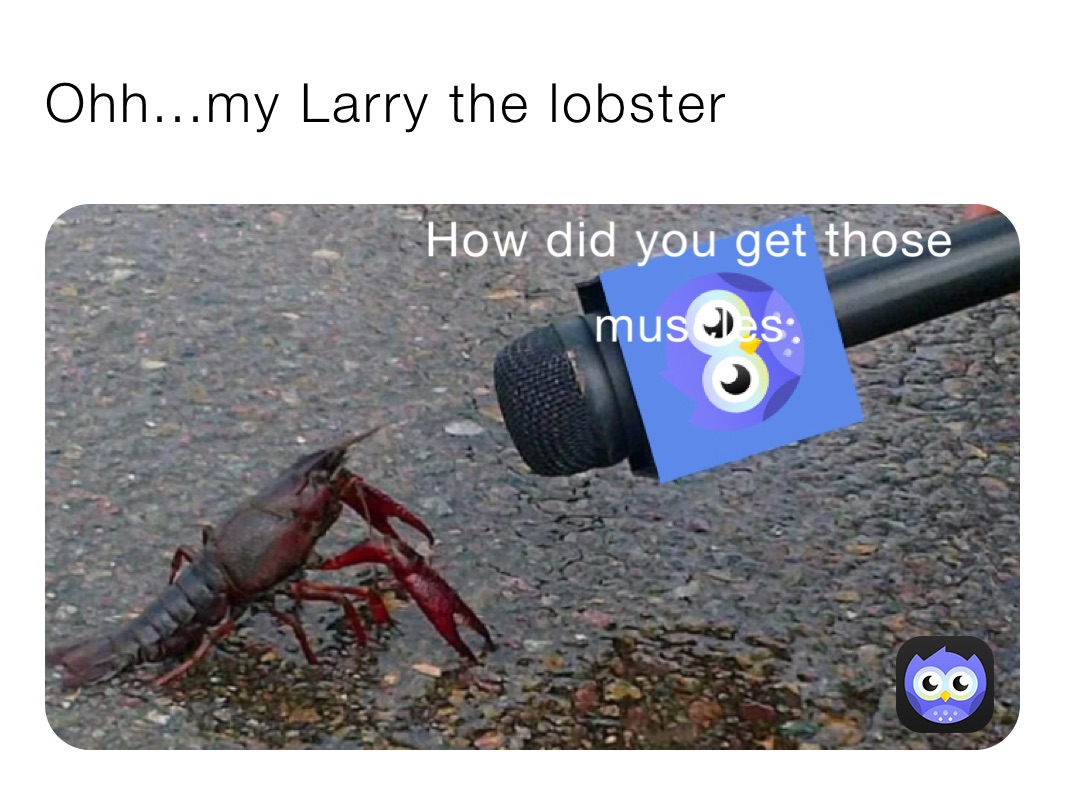 Ohh...my Larry the lobster￼