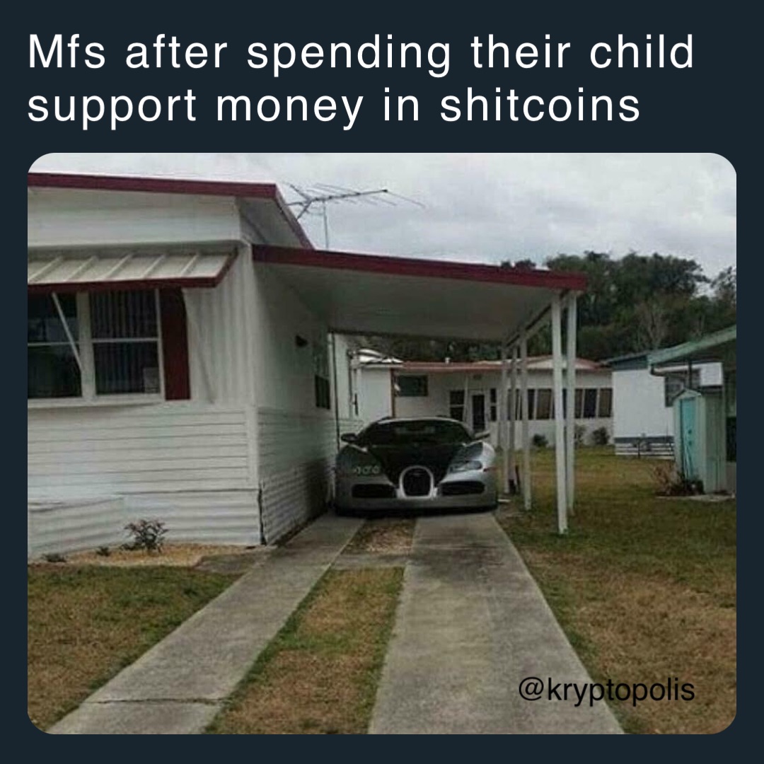 Mfs after spending their child support money in shitcoins