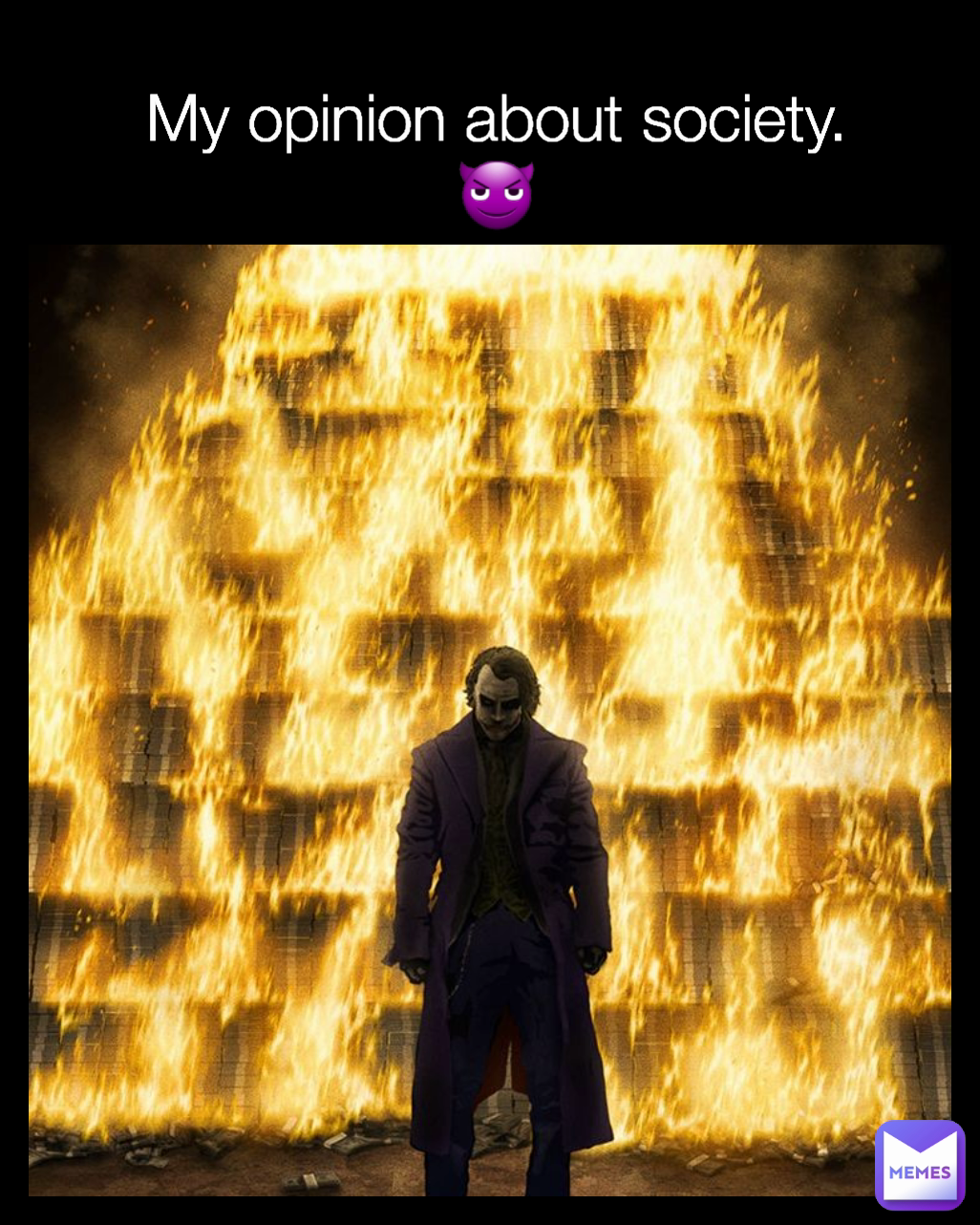 My opinion about society. 😈 Type Text