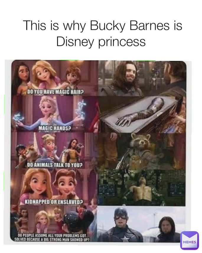 This is why Bucky Barnes is Disney princess 