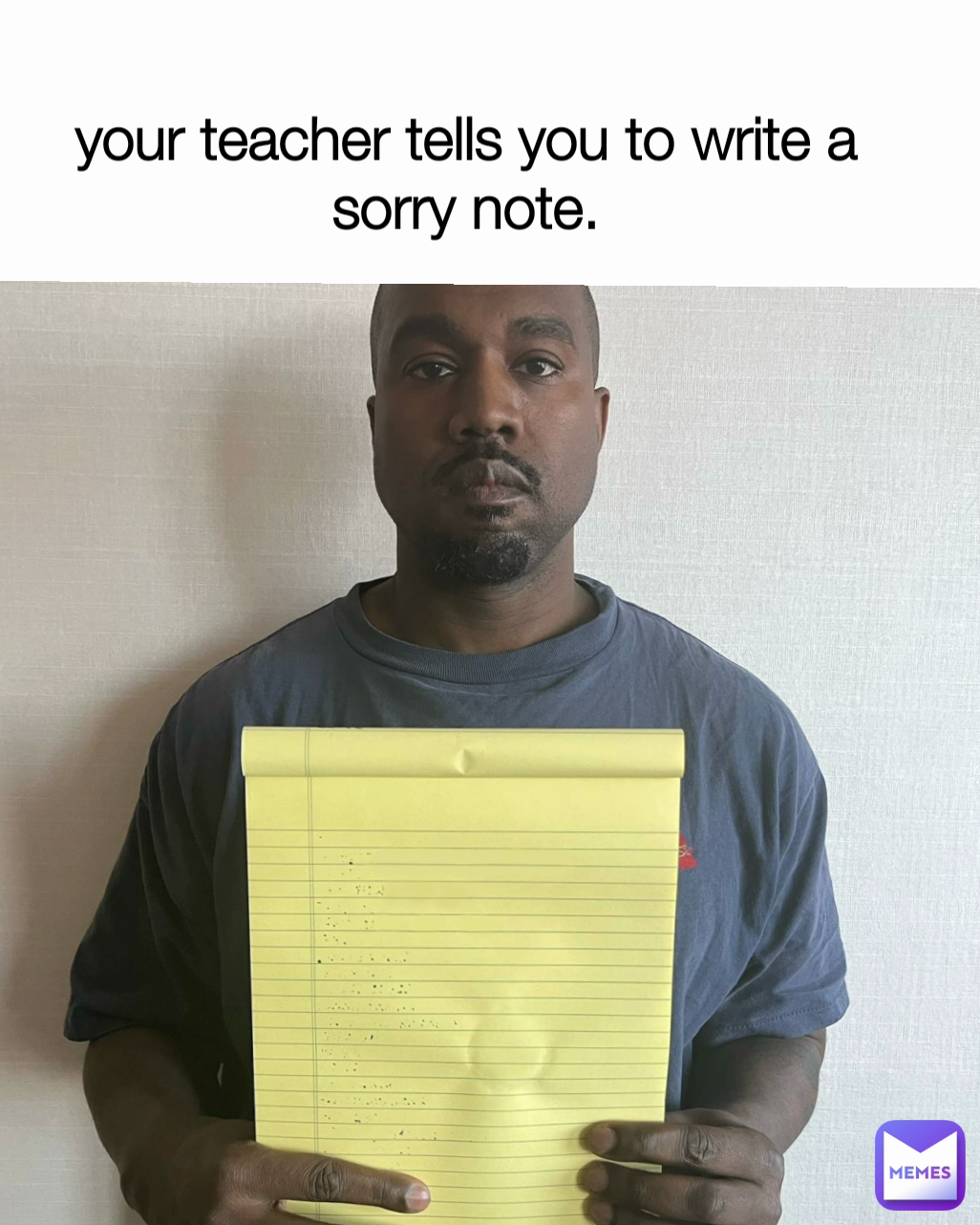 your teacher tells you to write a sorry note.