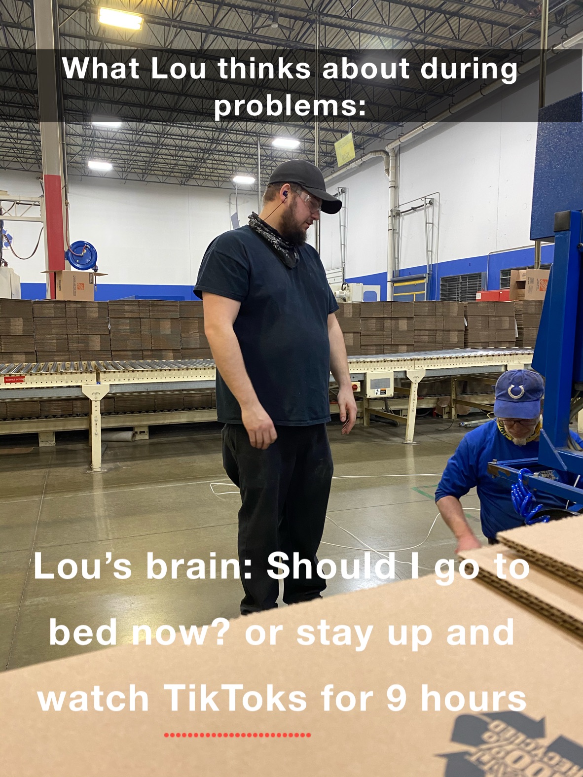 What Lou thinks about during problems: