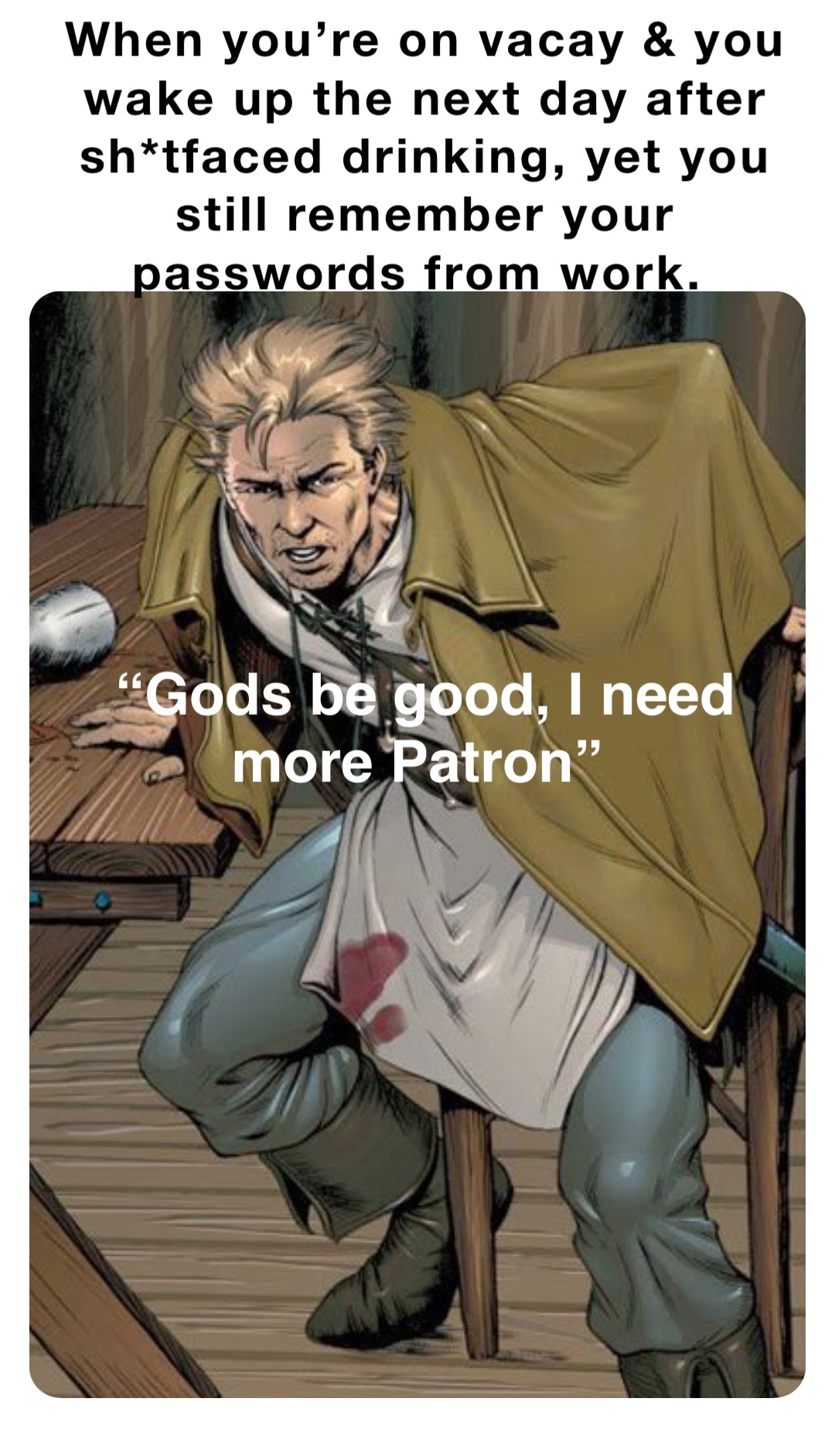 When you’re on vacay & you wake up the next day after sh*tfaced