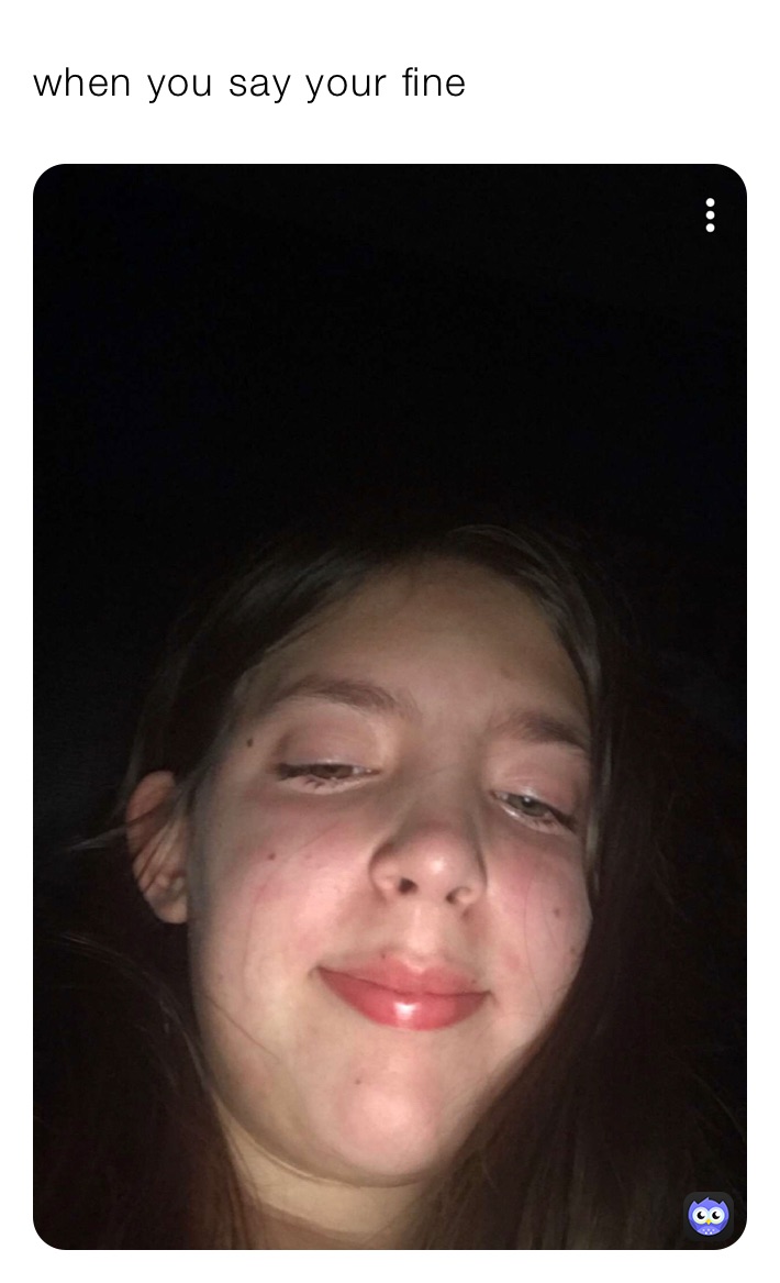When You Say Your Fine im lovin it Memes