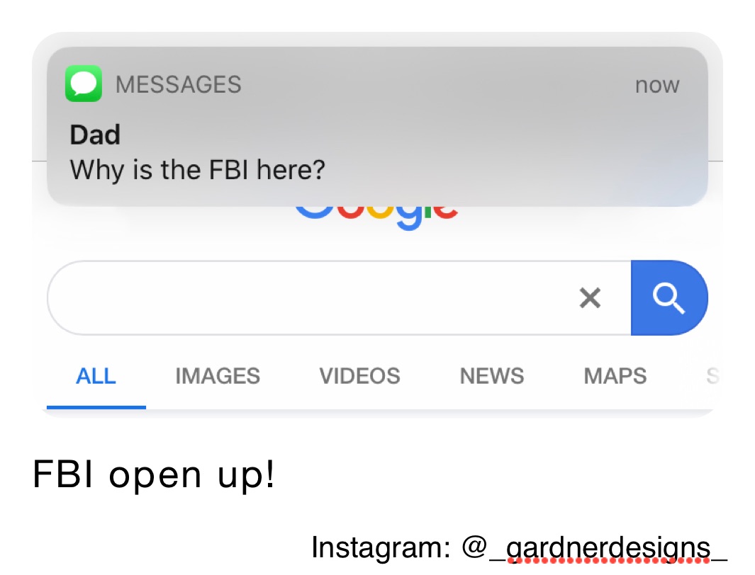 FBI OPEN UP FBI open up!
