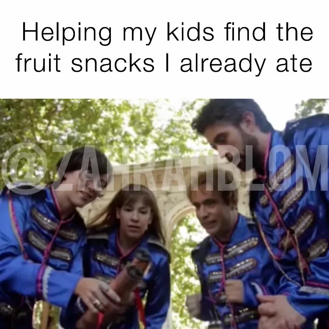 Helping my kids find the fruit snacks I already ate BlomZahrah Memes