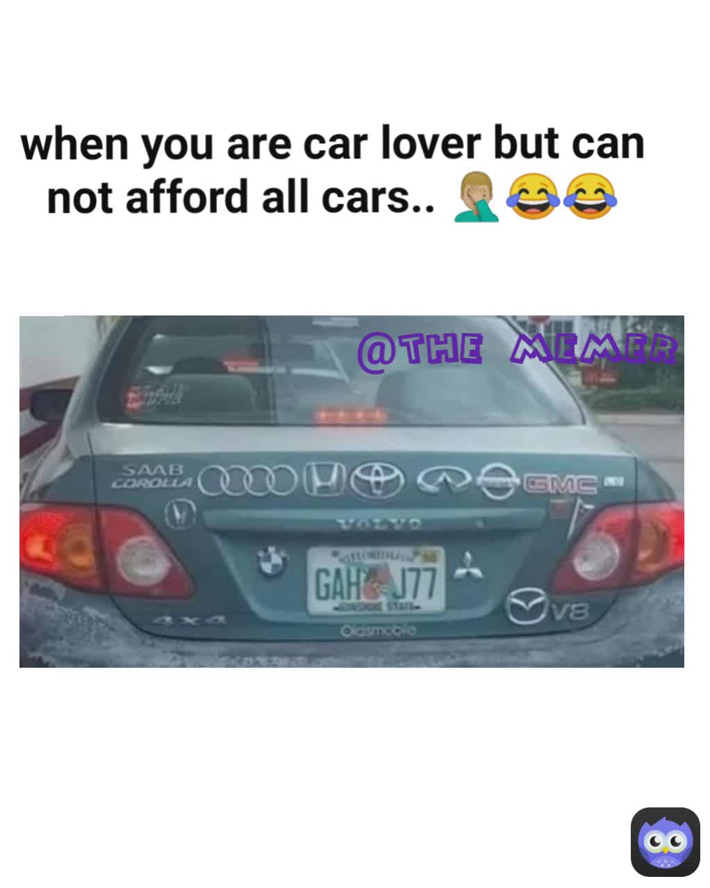 @the memer when you are car lover but can not afford all cars.. 🤦🏼‍♂️😂😂