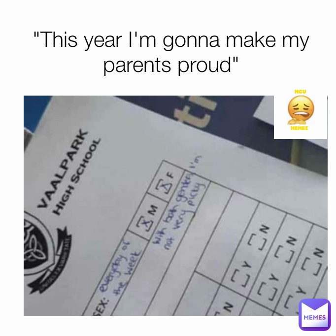"This year I'm gonna make my parents proud"