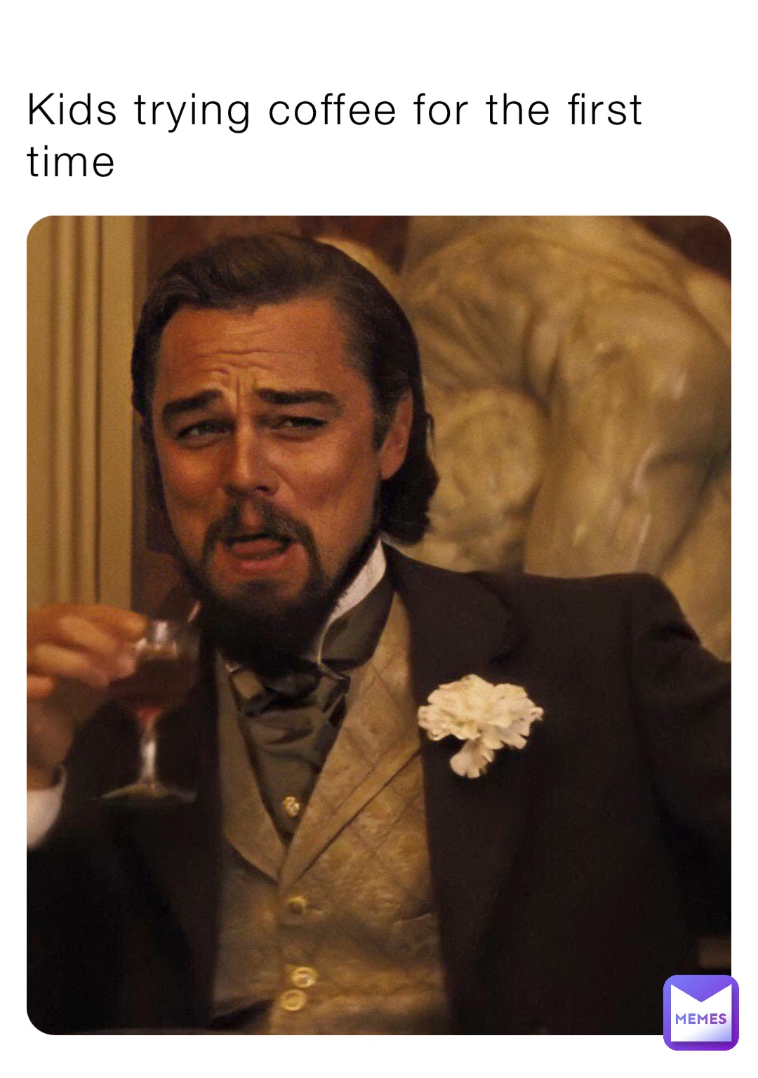 Kids trying coffee for the first time