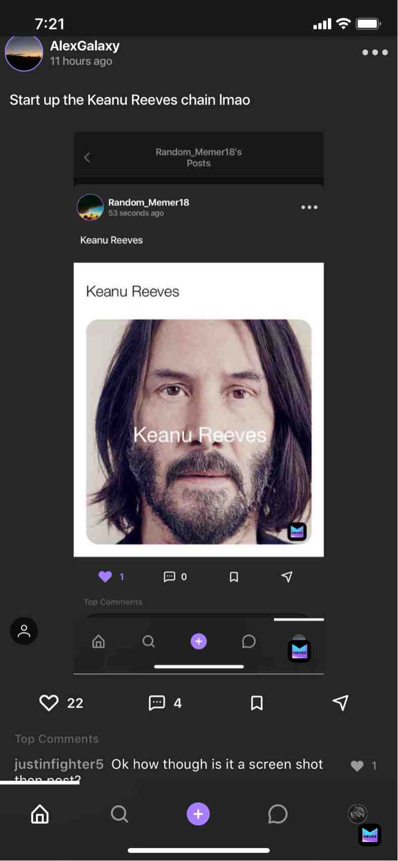 Keanu Reeves chain:) idk what else to do so...