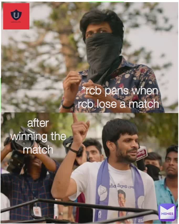 after winning the match *rcb pans when rcb lose a match 