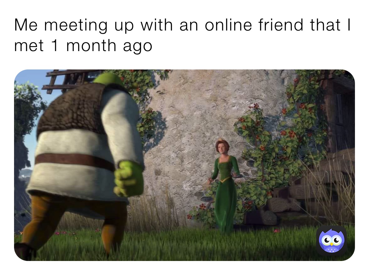 Me meeting up with an online friend that I met 1 month ago 