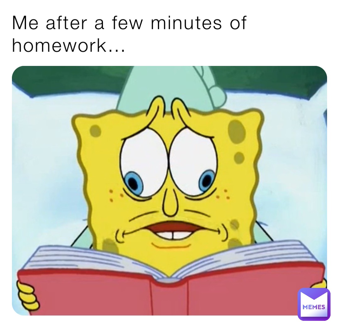 Me after a few minutes of homework…