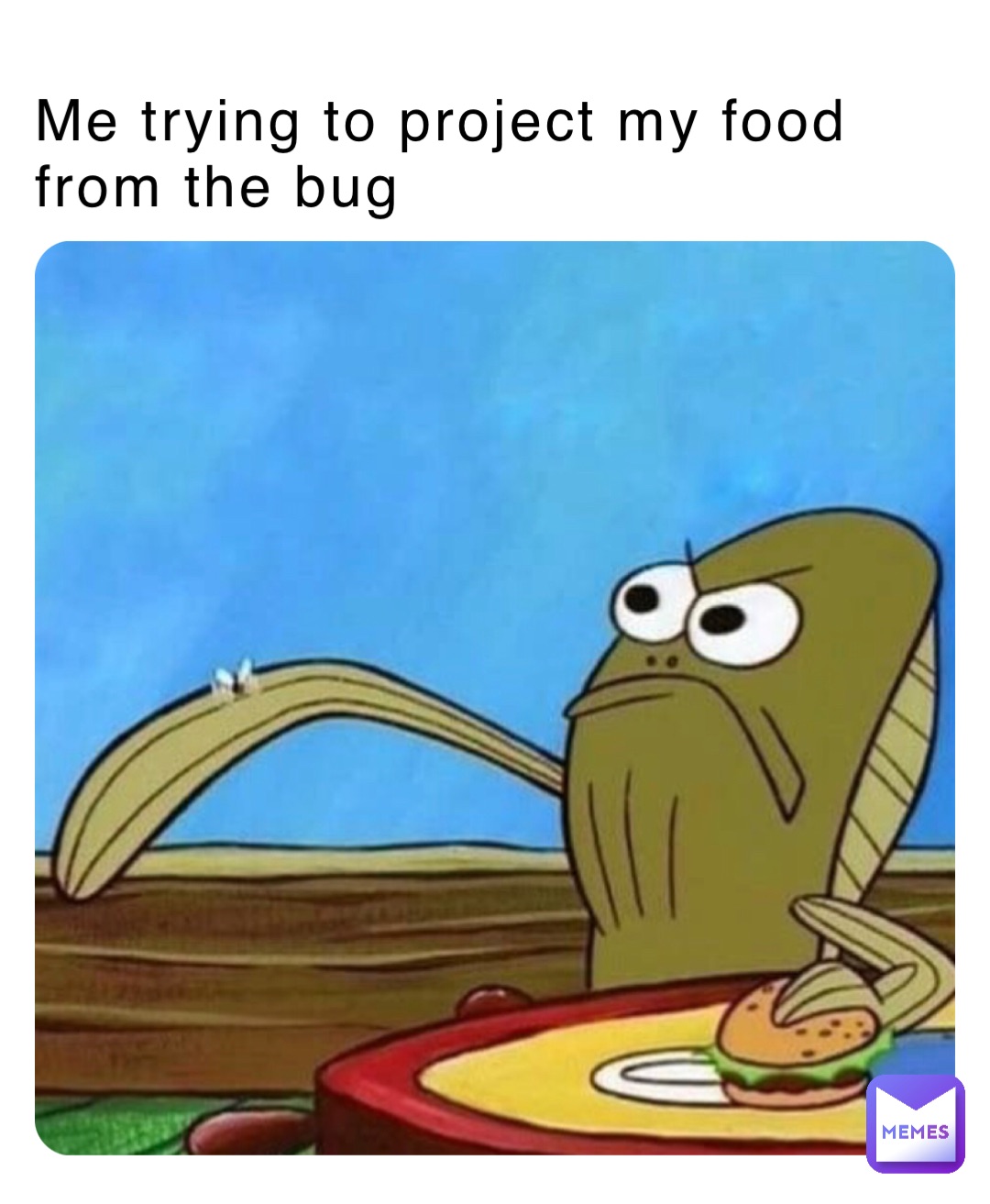 Me trying to project my food from the bug