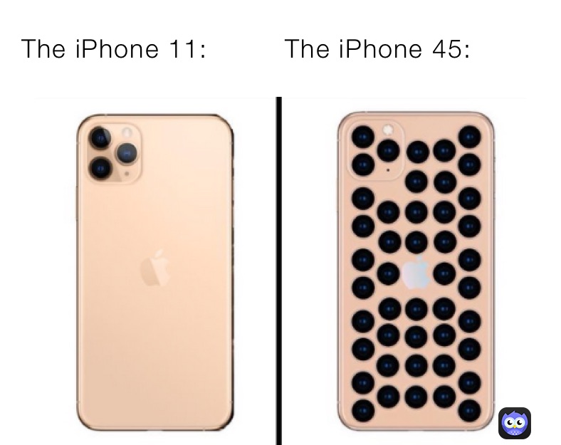 The iPhone 11:         The iPhone 45: