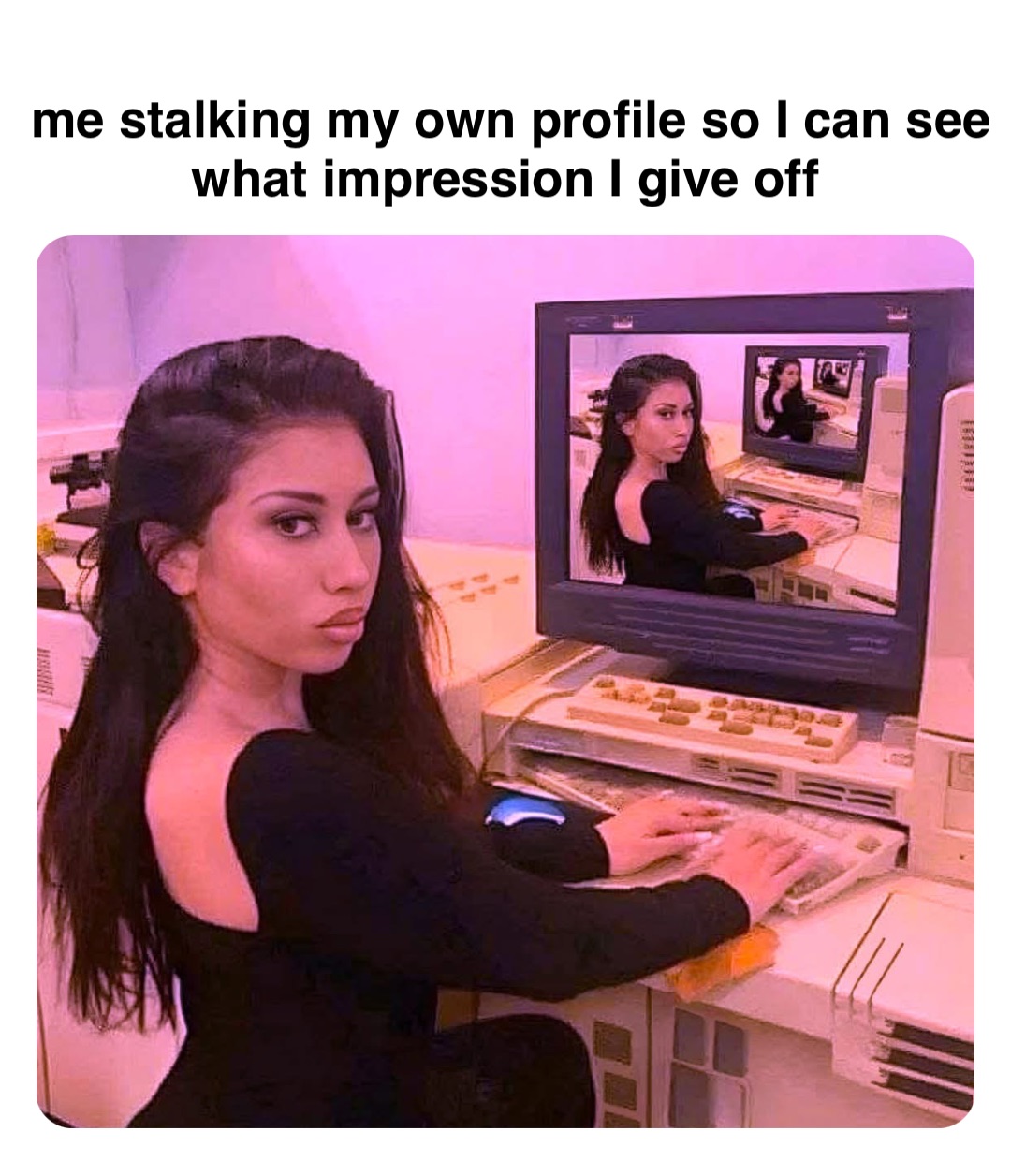 Double tap to edit me stalking my own profile so I can see what impression I give off