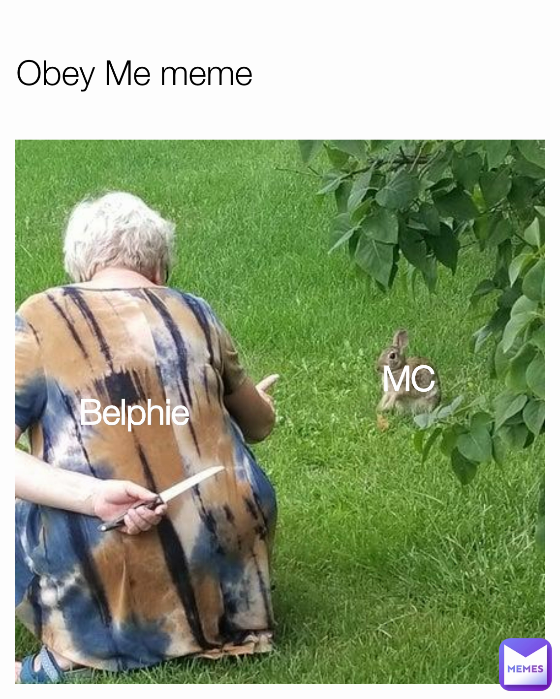 Belphie MC Obey Me meme