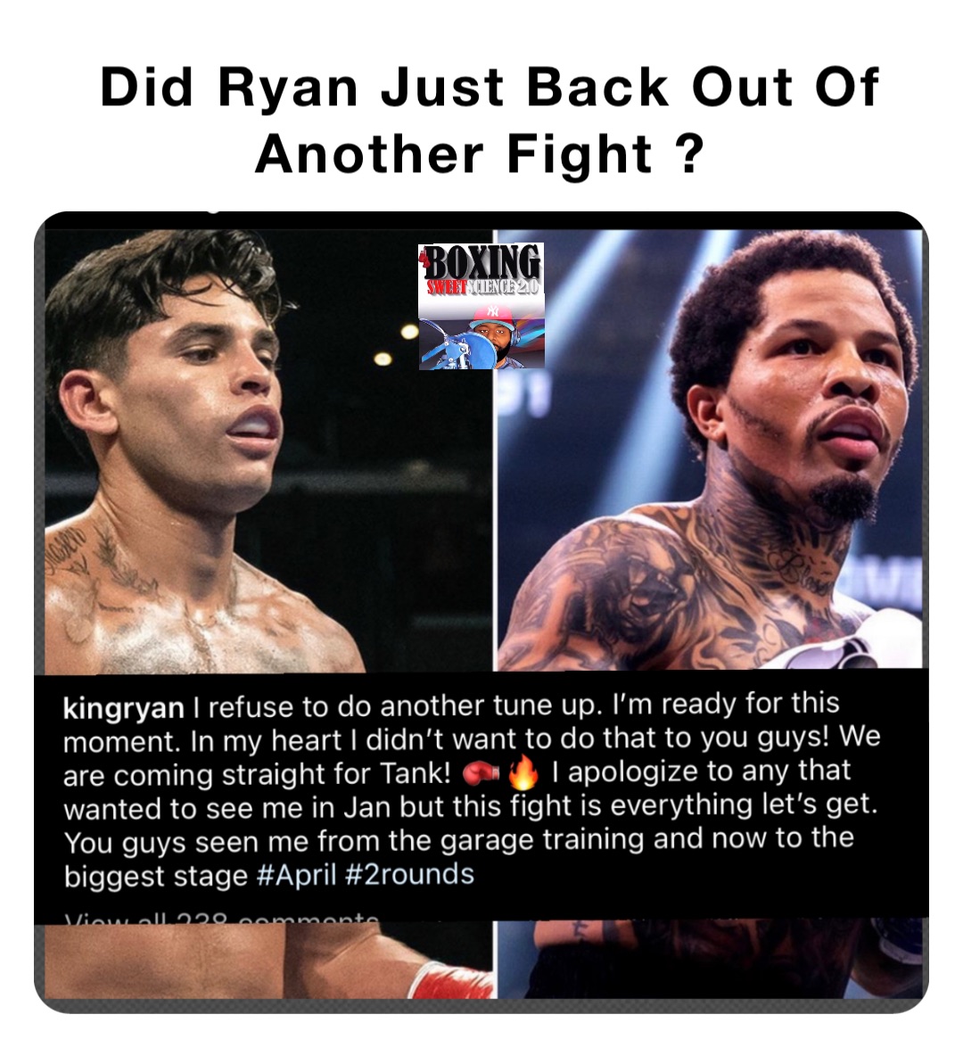 Did Ryan Just Back Out Of Another Fight ?