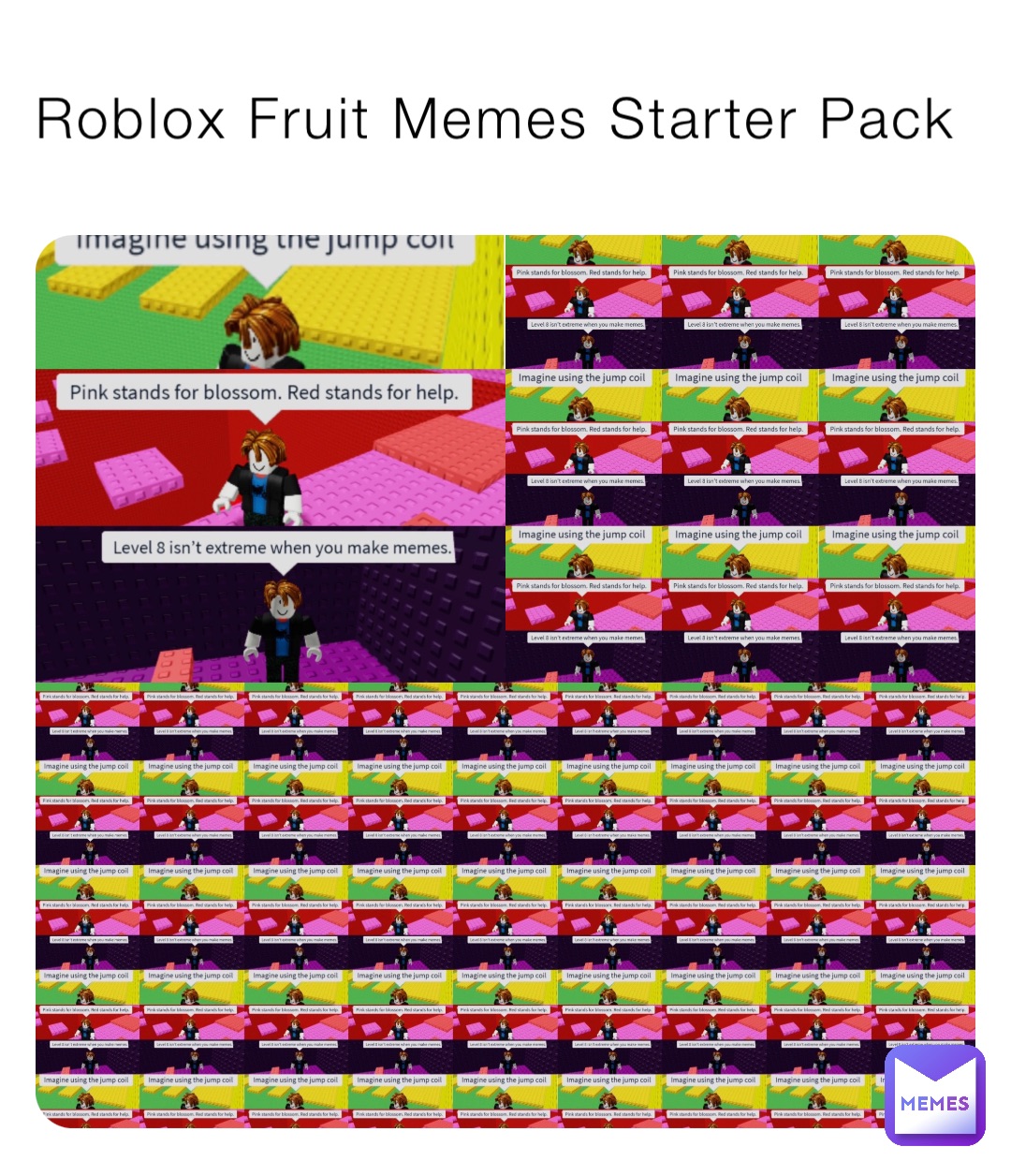 Roblox Fruit Memes Starter Pack