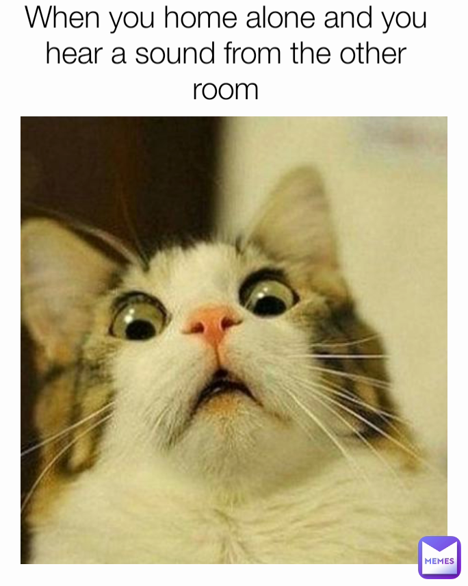 When you home alone and you hear a sound from the other room
