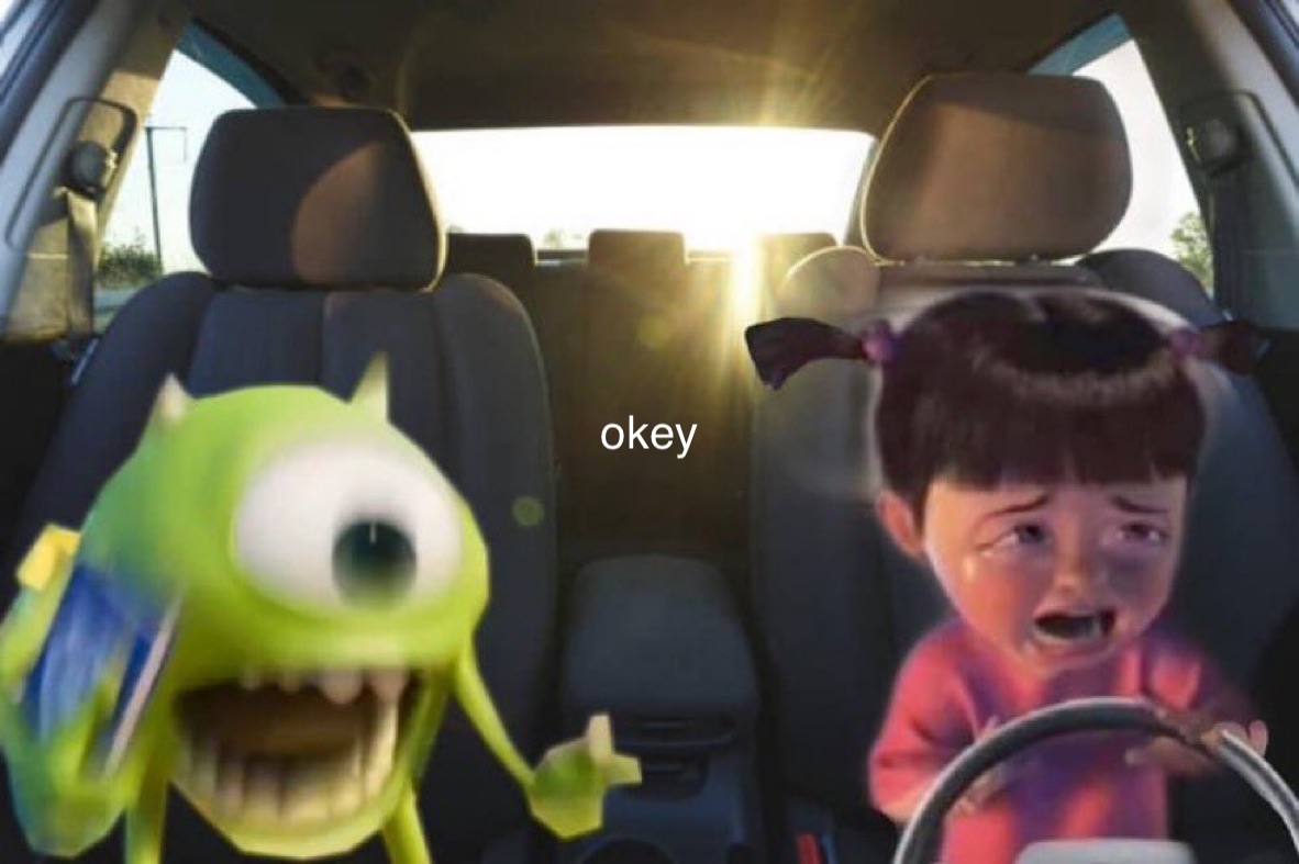 me driving and my friend upset 