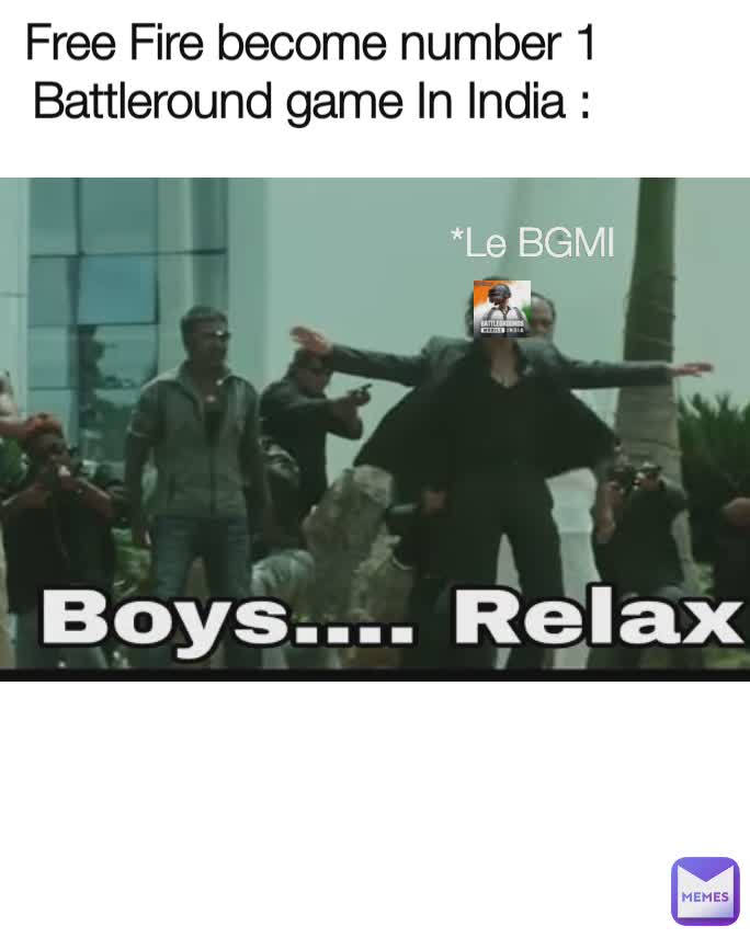Free Fire become number 1 Battleround game In India : *Le BGMI