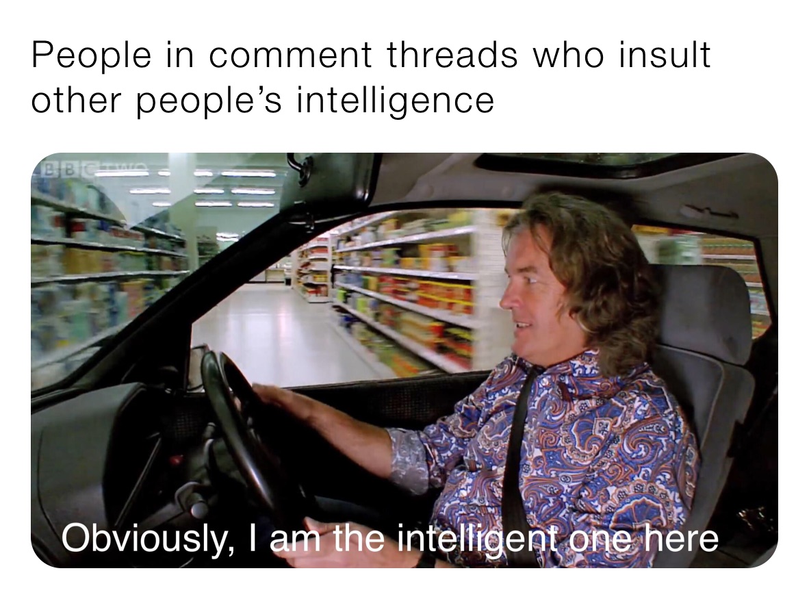 People in comment threads who insult other people’s intelligence 