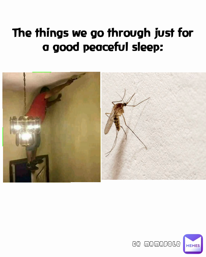 The things we go through just for a good peaceful sleep: CK MAMABOLO