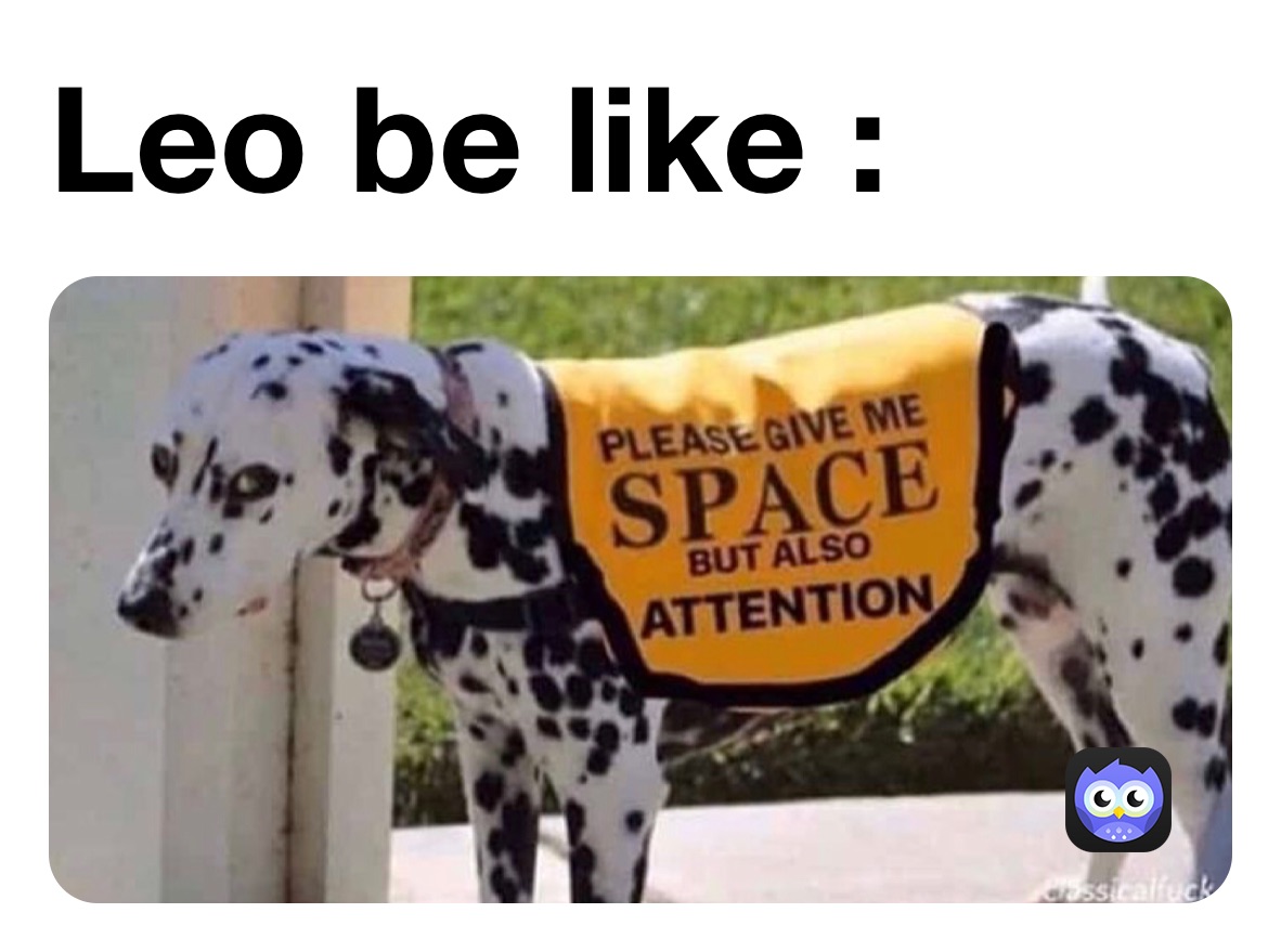 Leo be like :