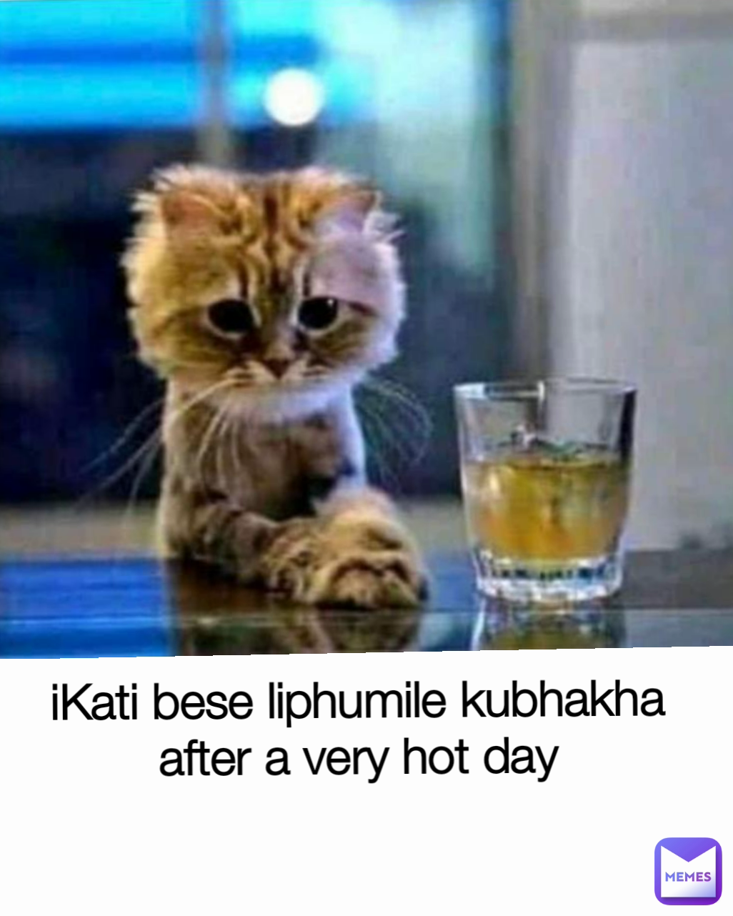 iKati bese liphumile kubhakha after a very hot day