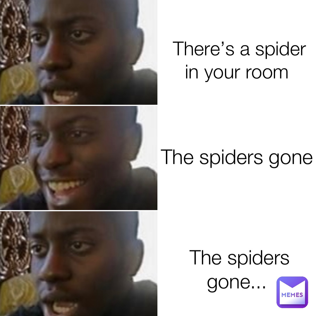 There’s a spider in your room The spiders gone The spiders gone...