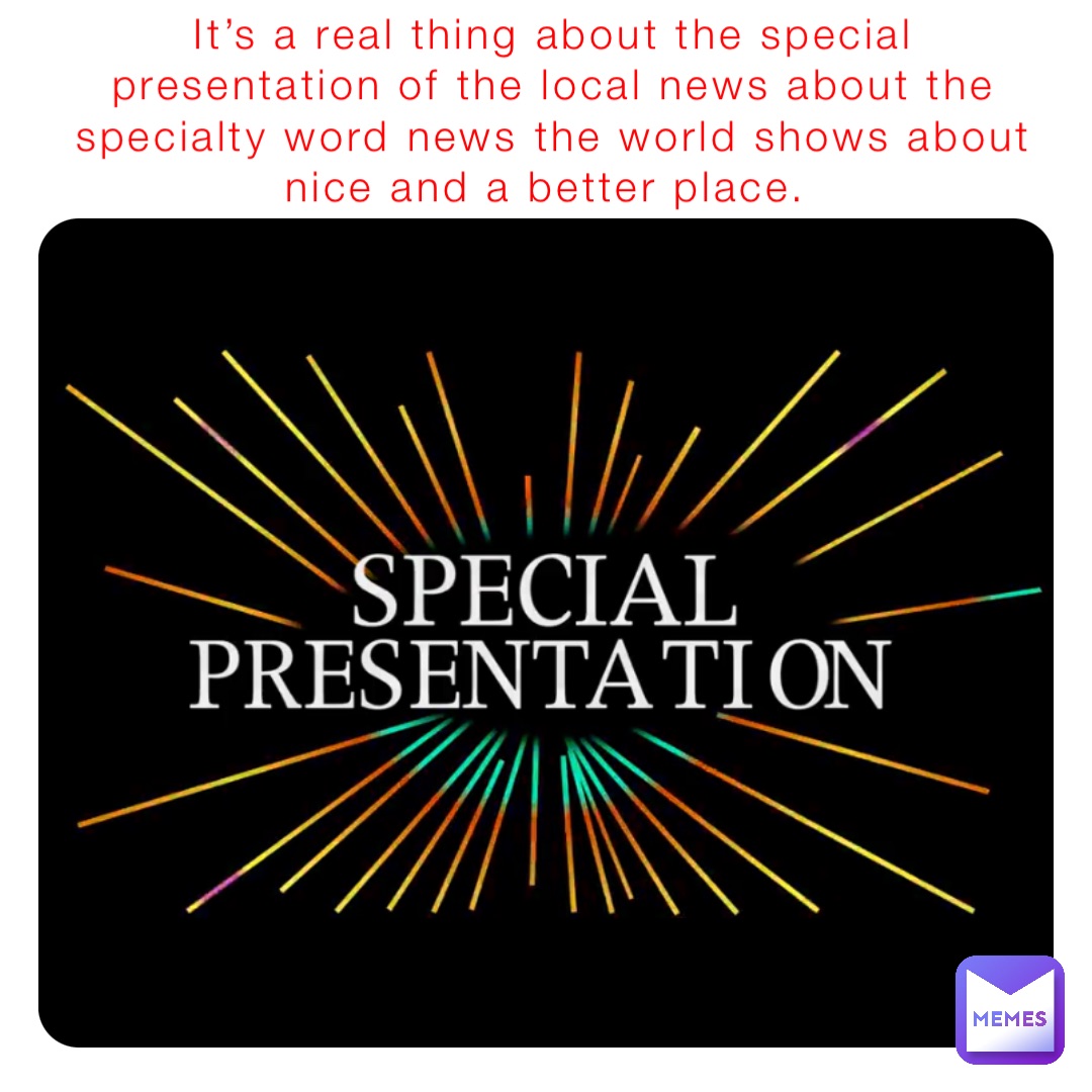 make a presentation about your specialty