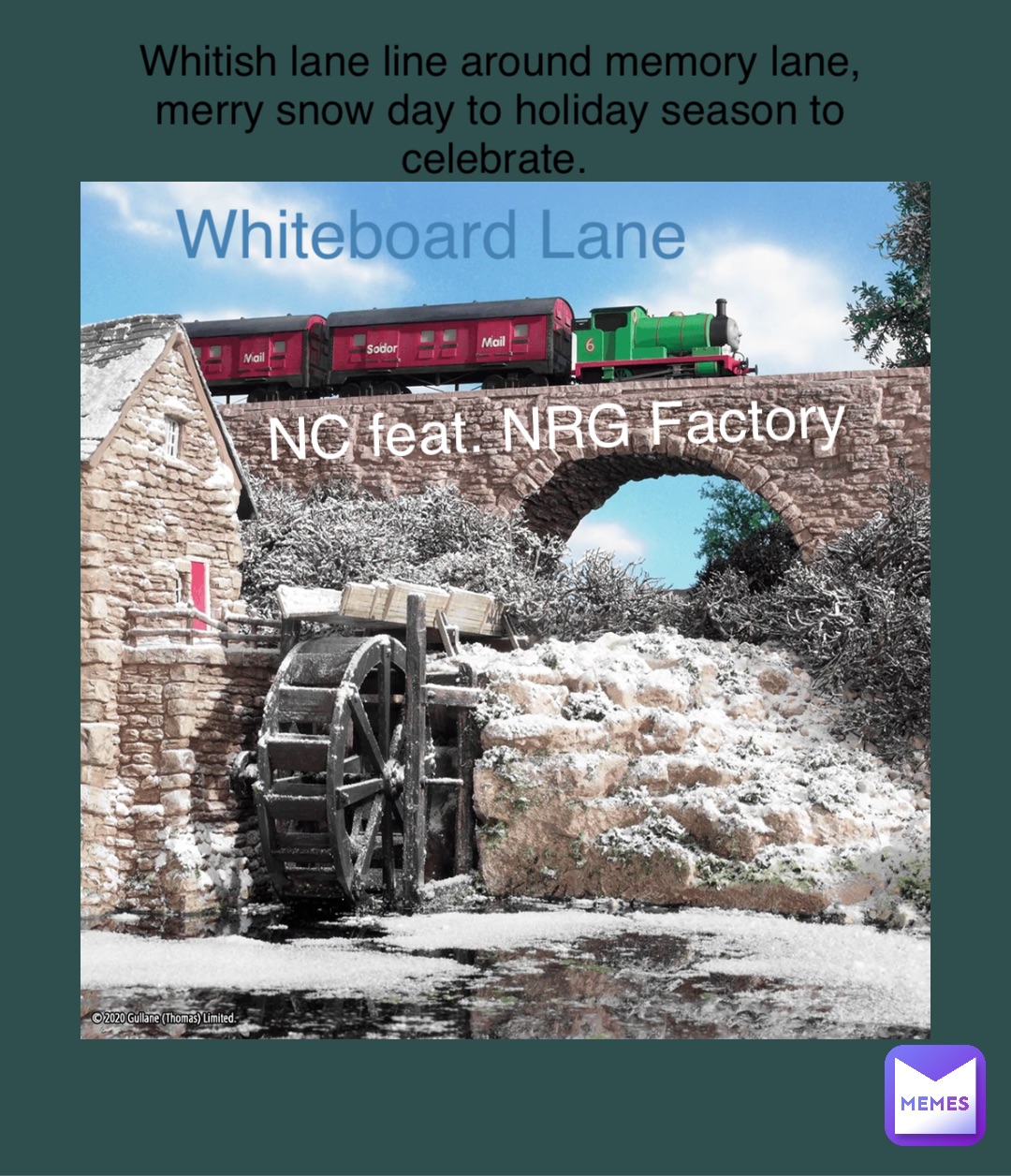 NC feat. NRG Factory Whiteboard Lane Whitish lane line around memory lane, merry snow day to holiday season to celebrate.