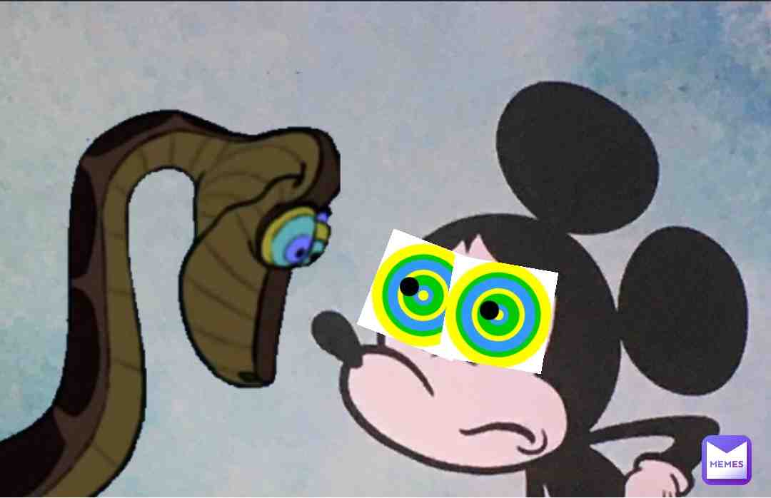 #mickeymouse #kaa #ancientmemes #ancient #sacredpictures #sacred #hypnosis #hypnotize #rudyardkipling #junglebook #junglefever #jungleart #ancientwisdom #realistic #staring #eyetoeyes