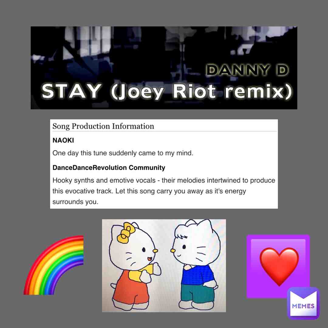#ddrhottestparty2 #ddrbanners #songs #dancepop #2008 #late2000s #nostalgia #songinformation #dancedancerevolution #konami #bemani #2000s #mimmywhite #robert #hellokittymimmy #hellokitty #sarino #naokimaeda #nostalgic #gameconsole #nintendowii #nintendo #ryhthmgames