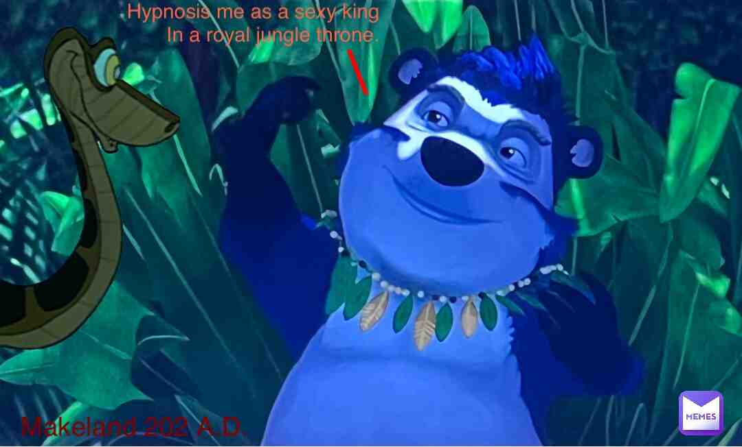 A Jungle King would be falling into a royal hypnosis in a throne. #ancient #ancientmemes #ancientwisdom #sacred #sacredpictures #jungleking #kaa #rudyardkipling #screencaps #disney #crossover #dontrepost #justlooking #looknotreuploading #junglebook #jungleboy #junglefever #jungleshuffle #tribe #tribal #tribalism #tribesman #king #sexytime #beingready #sexymen #sexyness #artistic