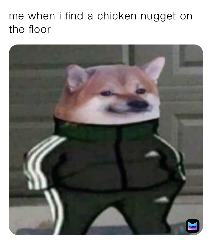 me when i find a chicken nugget on the floor