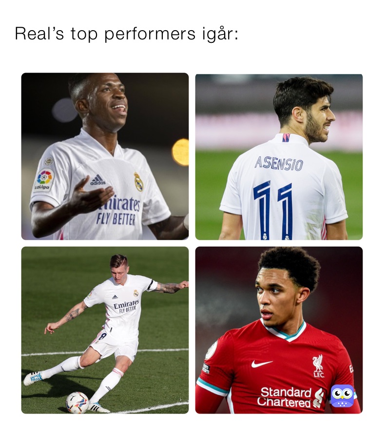 Real’s top performers igår: 