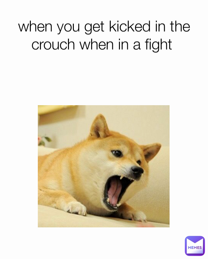 when you get kicked in the crouch when in a fight 