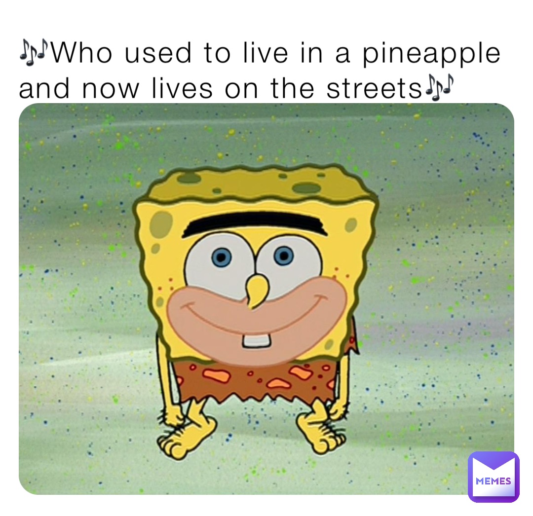 🎶Who used to live in a pineapple and now lives on the streets🎶