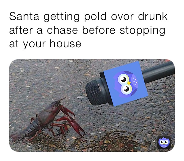 Santa getting pold ovor drunk after a chase before stopping at your house 