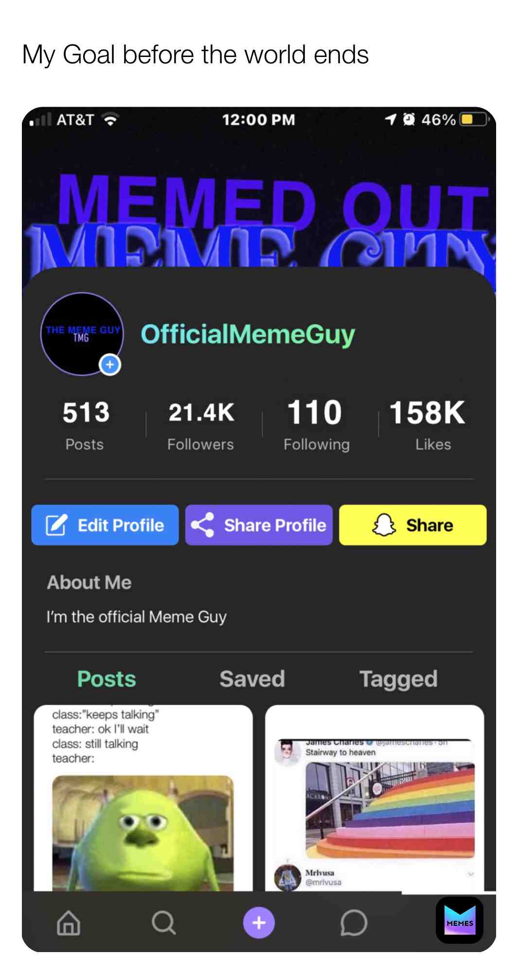 Meme shared by @OfficialMemeGuy