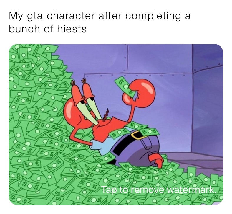 My gta character after completing a bunch of hiests