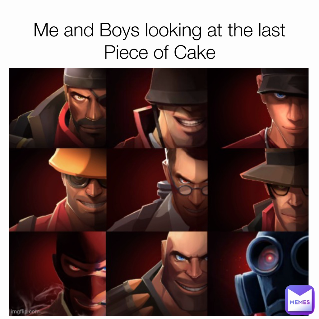 Me and Boys looking at the last Piece of Cake