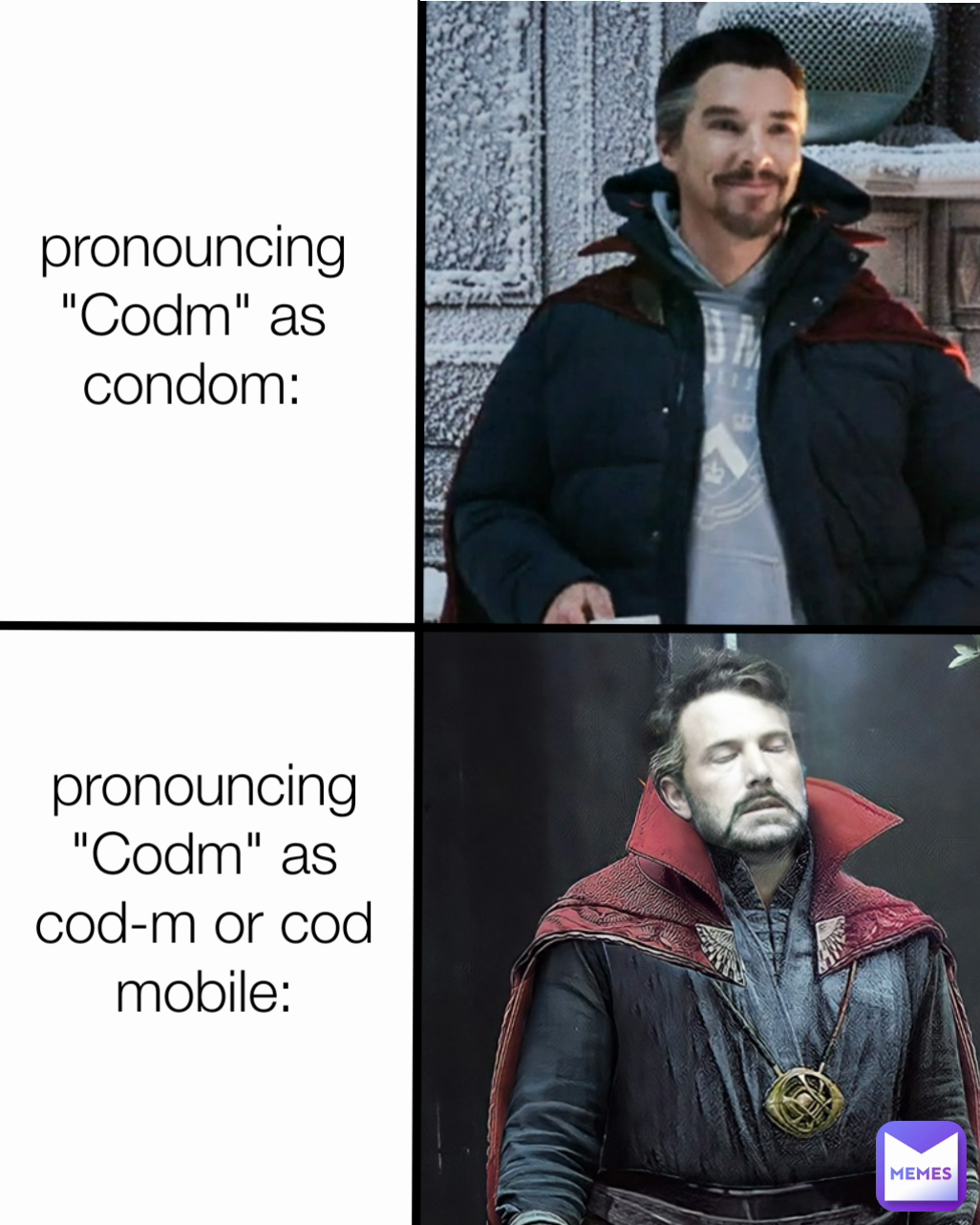 pronouncing "Codm" as condom: pronouncing "Codm" as cod-m or cod mobile: