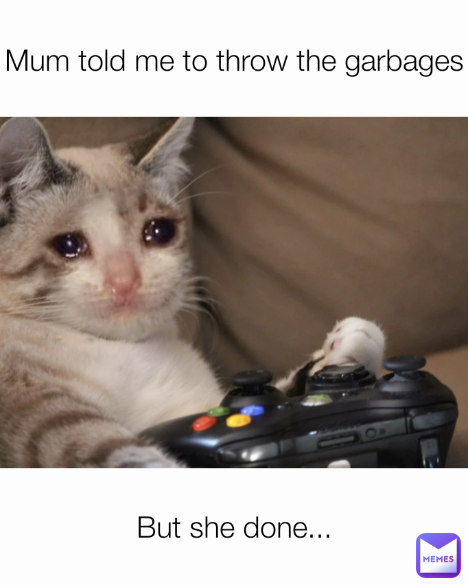Mum told me to throw the garbages But she done...