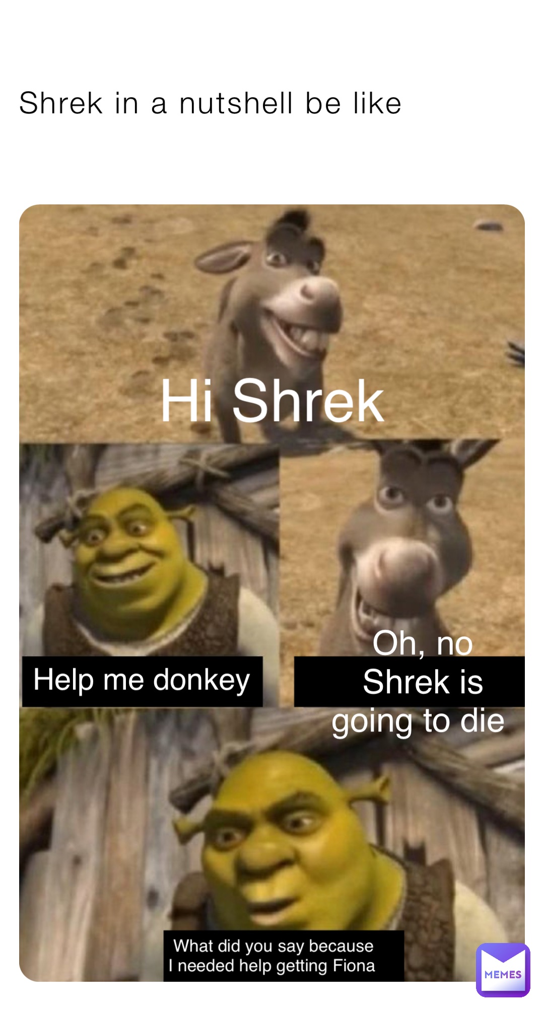 memes shrek quem é fiona