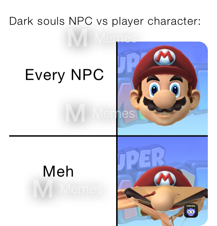 Dark souls NPC vs player character:
