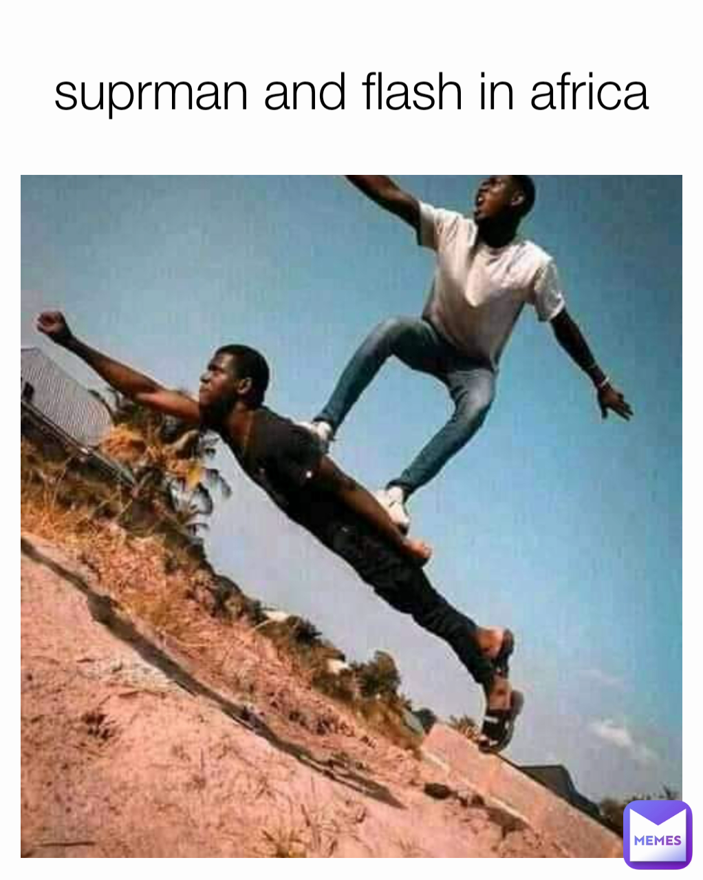 suprman and flash in africa