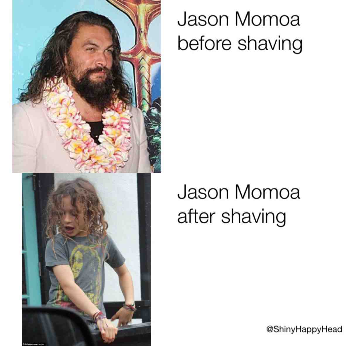 Jason looks really young now... #JasonMomoa #shaving #beards